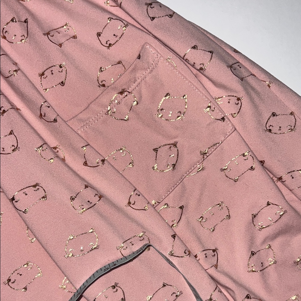 Adorable Pink Kids Dress with Gold Accents - Picture 6 of 7